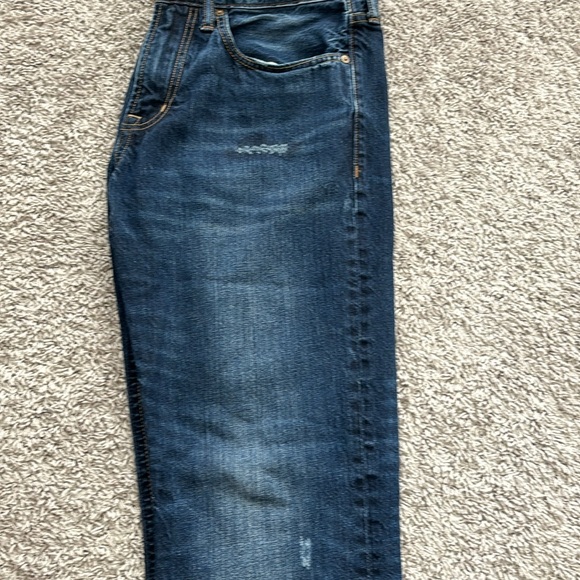 Old navy men’s slim jeans 34x30. Distressed dark blue. - Picture 4 of 7